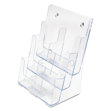 deflecto® 6-compartment Docuholder, Leaflet Size, 9.63w X 6.25d X 12.63h, Clear freeshipping - TVN Wholesale